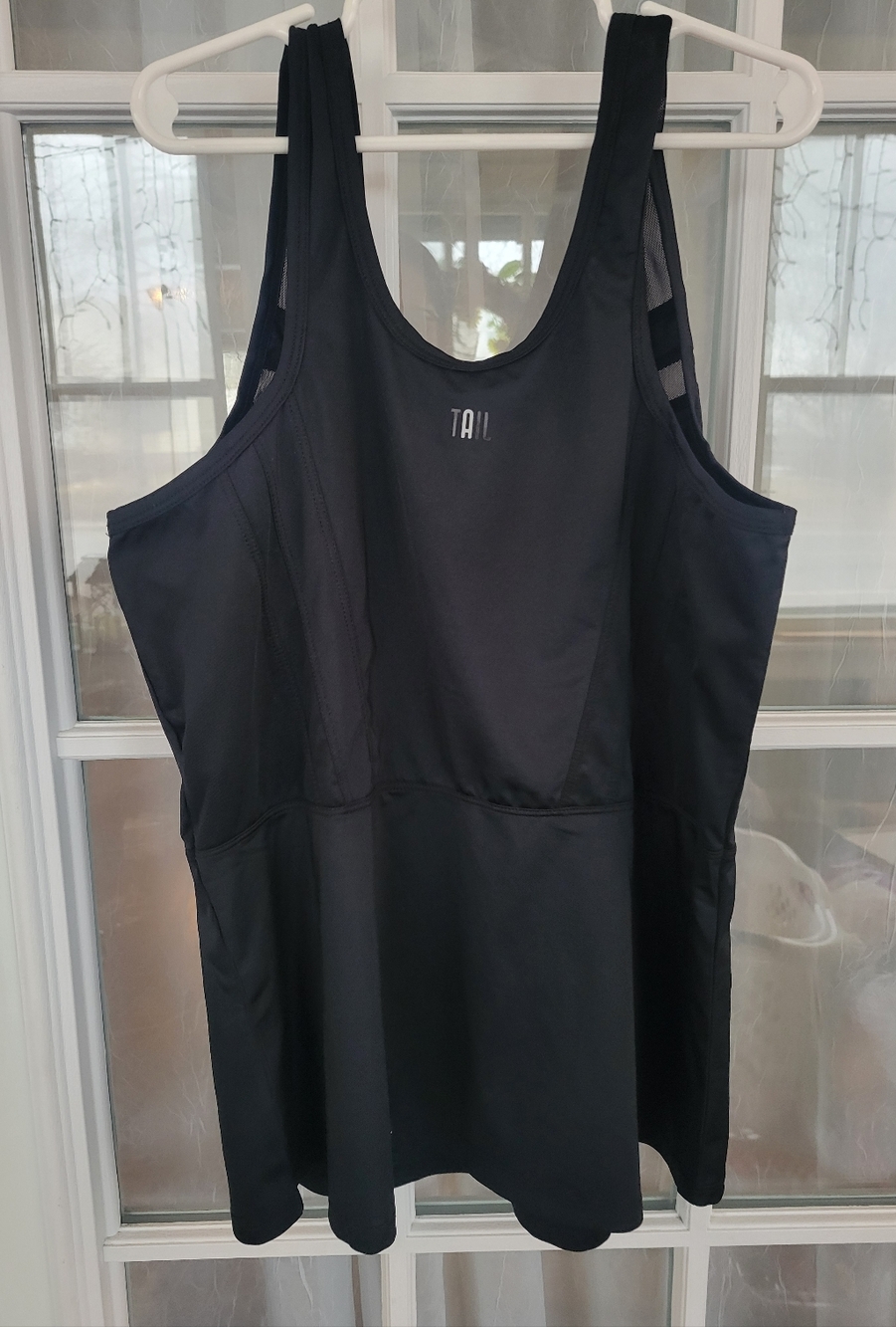 Tail Brand Black Athletic Tank with Mesh Detail - Picture 2 of 4